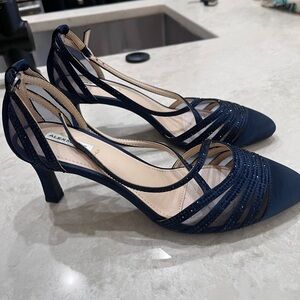 Alexa Marie blue strap heels